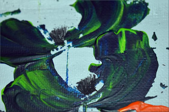 Summer Dance  acrylic abstract painting cherry blossoms nature painting framed canvas wall art