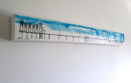 The Long, Long, Long, Long, Pier... 36" by 4" chunky canvas