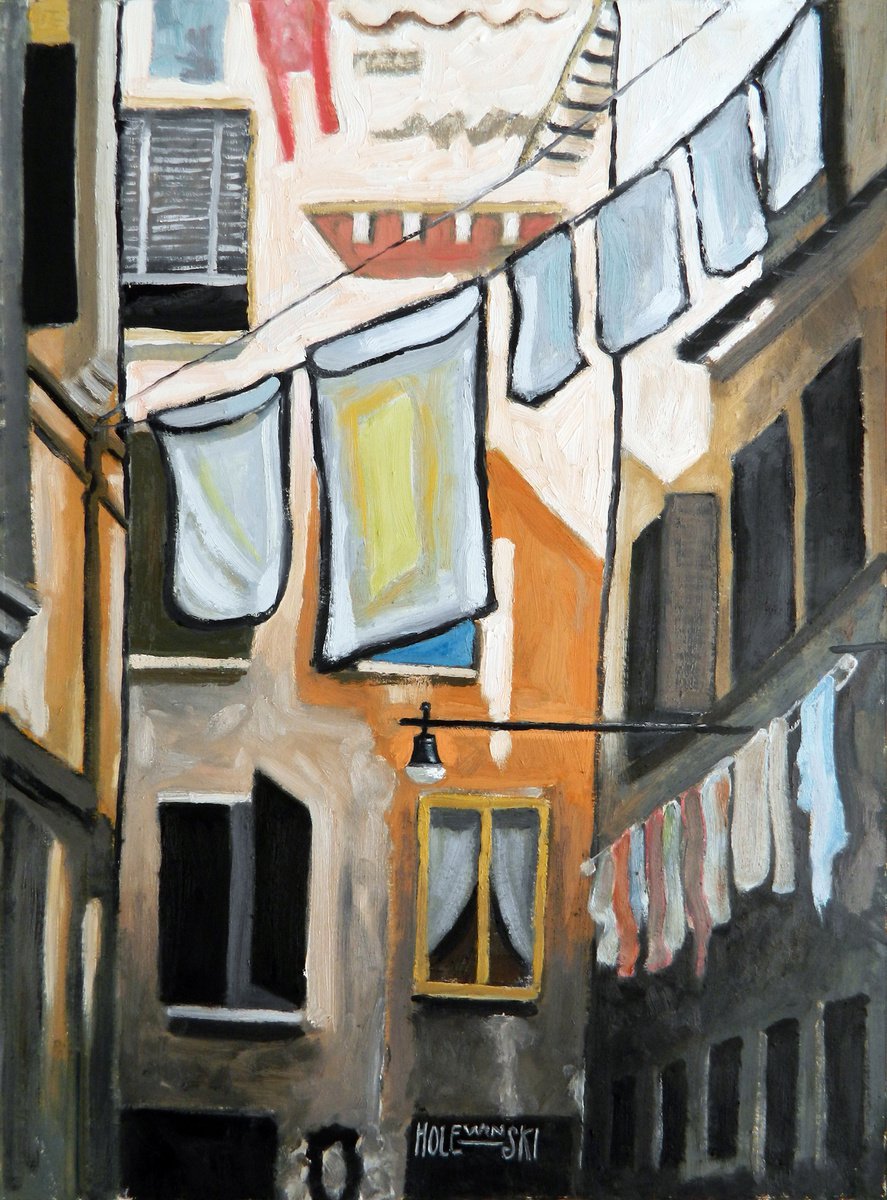 Wash Day In Venice by ROBERT DENIS HOLEWINSKI
