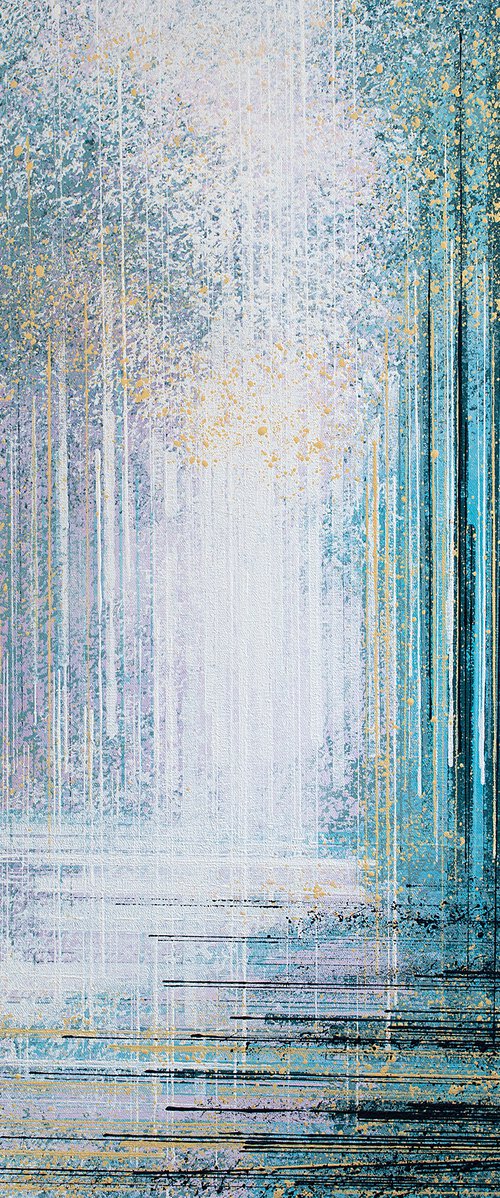 Trees In Pale Blue Morning Light by Marc Todd
