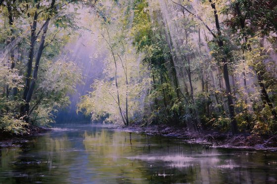 "Rays over the water"