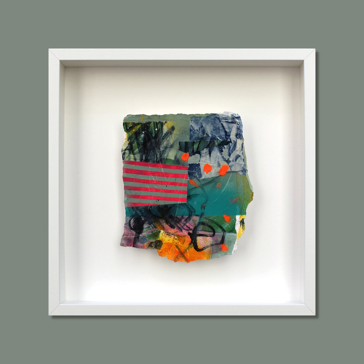 Abstract Painting By Daniela Schweinsberg, 15 X 15, Urban Jungle #1, Original Artwork