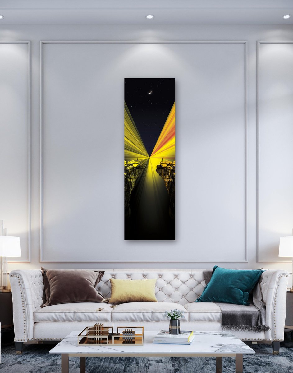 Abstract Landscape Print By Darius Comi, 12 X 39, Parallel Souls - Long Print - Special Edition, Original Artwork