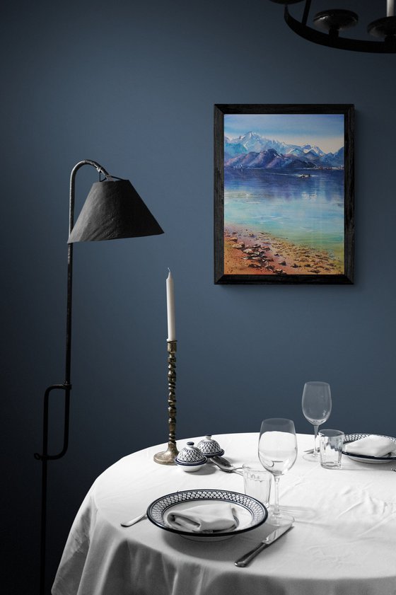 Mountain blue waters