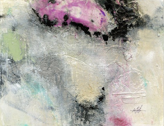 The Search Is Deep - Framed Textural Abstract Painting  by Kathy Morton Stanion
