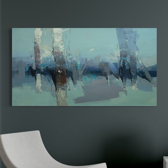 Birches in Moonlight