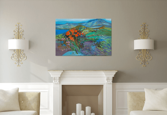 landscape with poppies