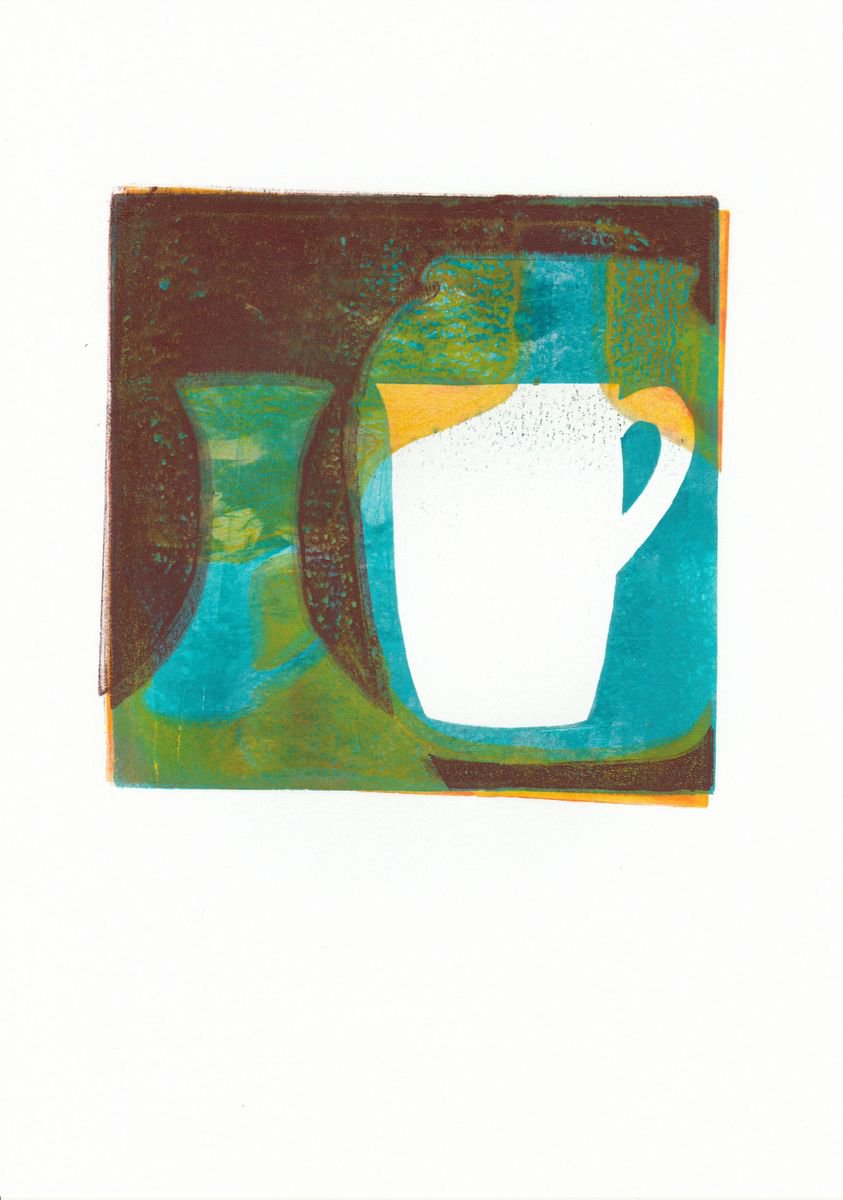 Still Life Limited Edition Print By Hilde Hoekstra, 8 X 12, Monoprint - Still Life No. 3, Original Artwork