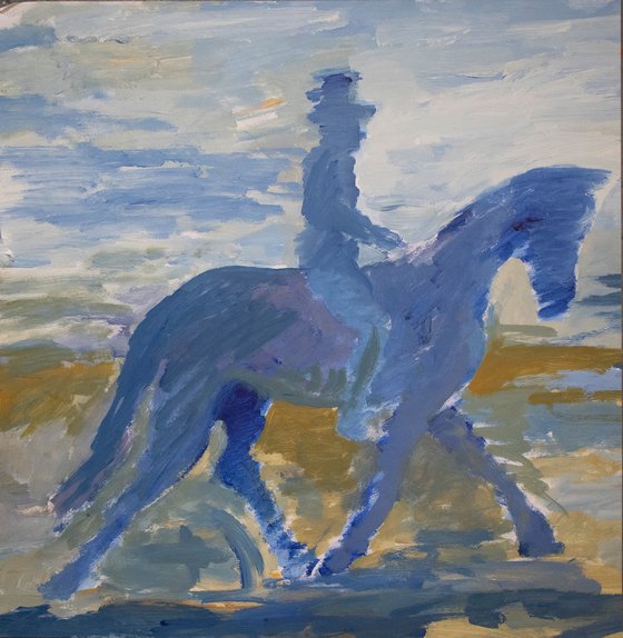 Horse and rider on the beach