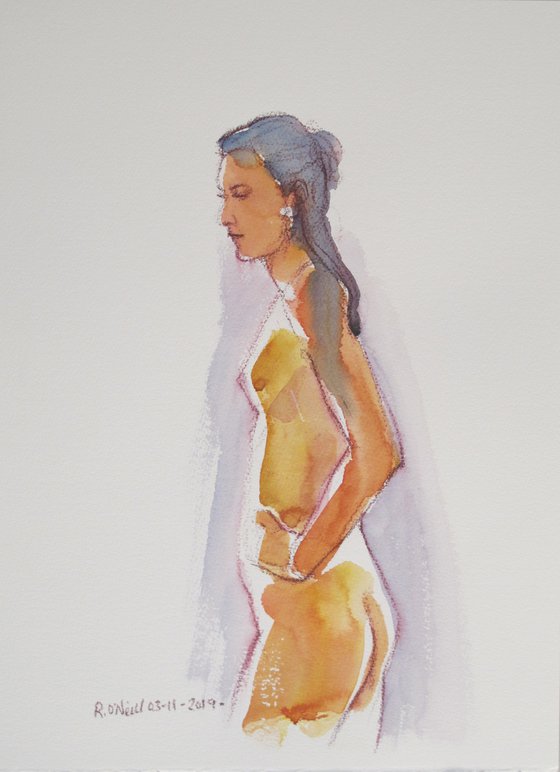 Standing female nude