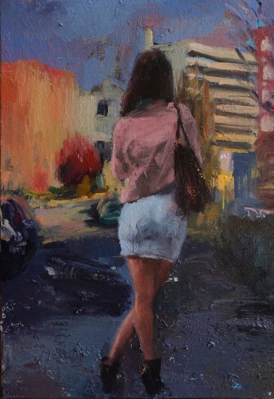 Girl in street