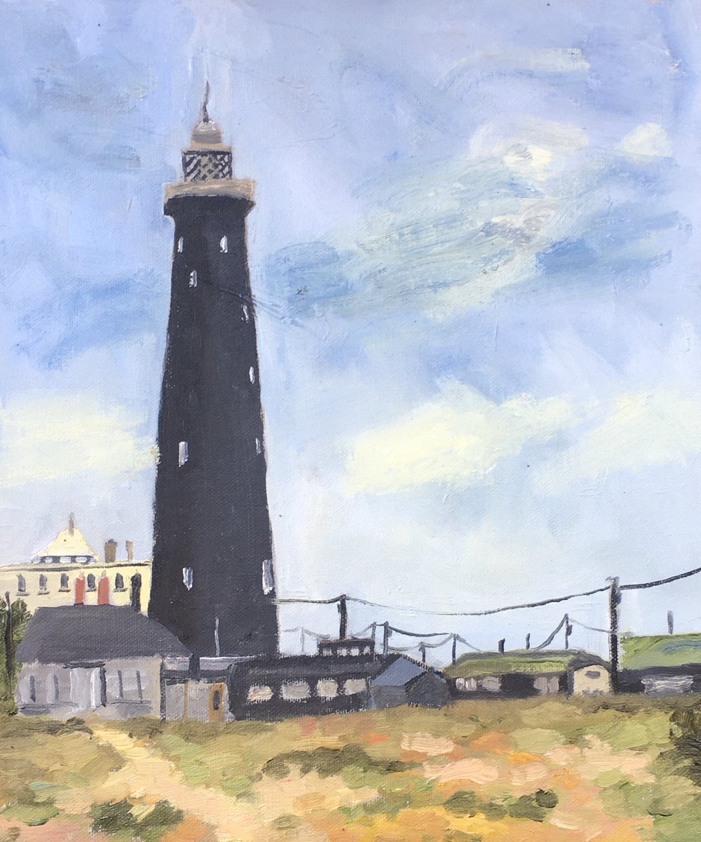 Dungeness old lighthouse by Julian Lovegrove Art