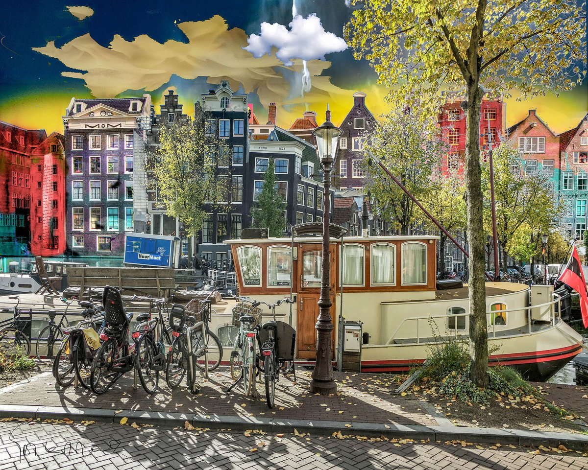 Urban And Pop Photograph , Amsterdam View Opus 427 By Geert Lemmers Fpa, 39 X 31, Artwork For Sale On Artfinder