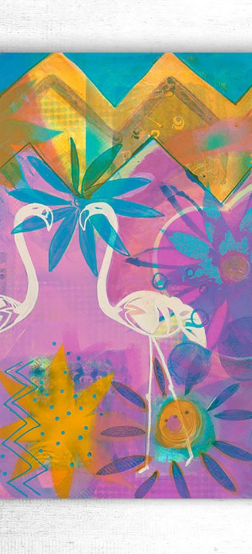 Flamingoes by Suzie Cumming