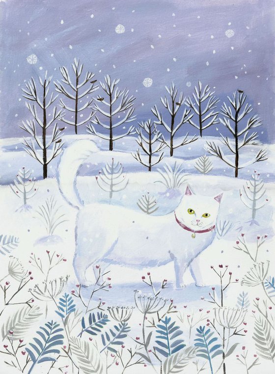 Snowy Cat