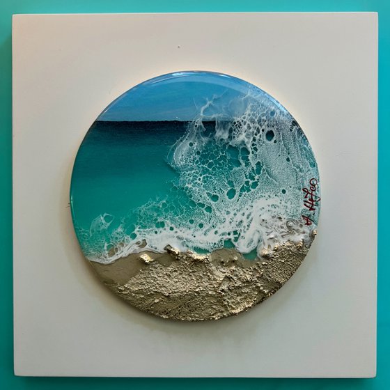 "Little wave" #4 - Miniature ocean painting