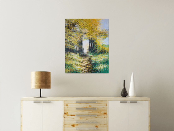 Sunlight Through Autumn Trees