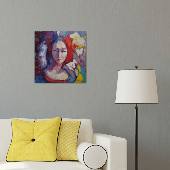 Love (50x50cm,  oil painting, ready to hang)