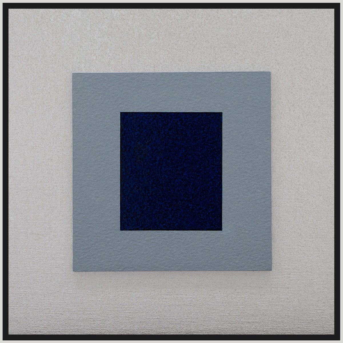 Abstract Painting By Rich Moyers, 11 X 11", Blue Essence, Original Artwork