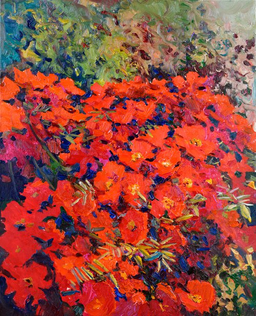 Red Roses in the Garden by Suren Nersisyan