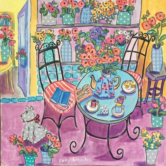 "A Flowery Nicoise Cafe"