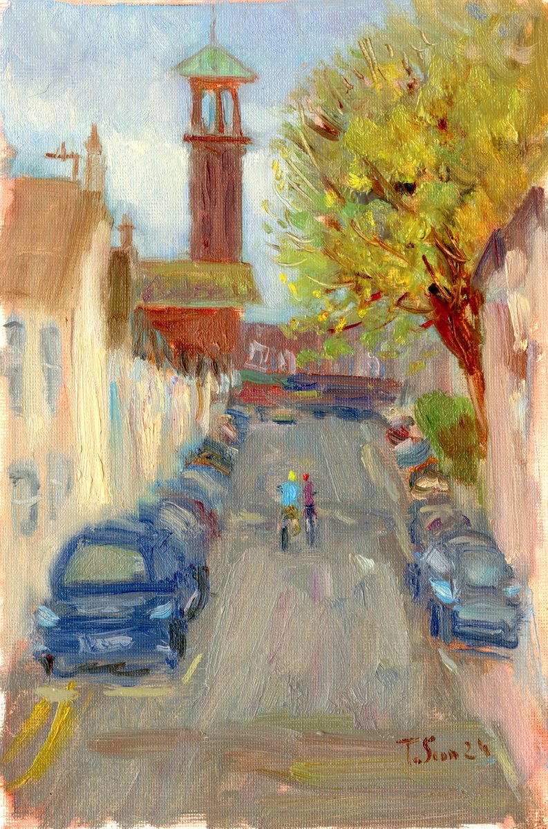 The View On The Church By Tanya Sun, 8 X 12, Artwork For Sale On Artfinder