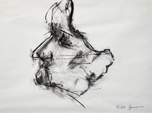 Study of a female Nude - Life Drawing No 477 by Ian McKay