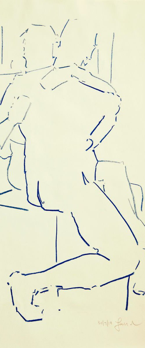 Nude Female and Male Life Drawing study No 402 by Ian McKay