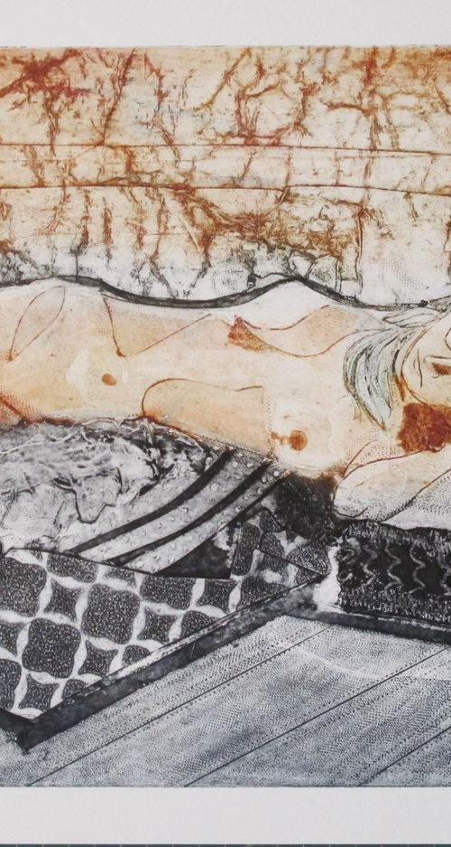 Female Nude  Sandy background by Catherine O’Neill