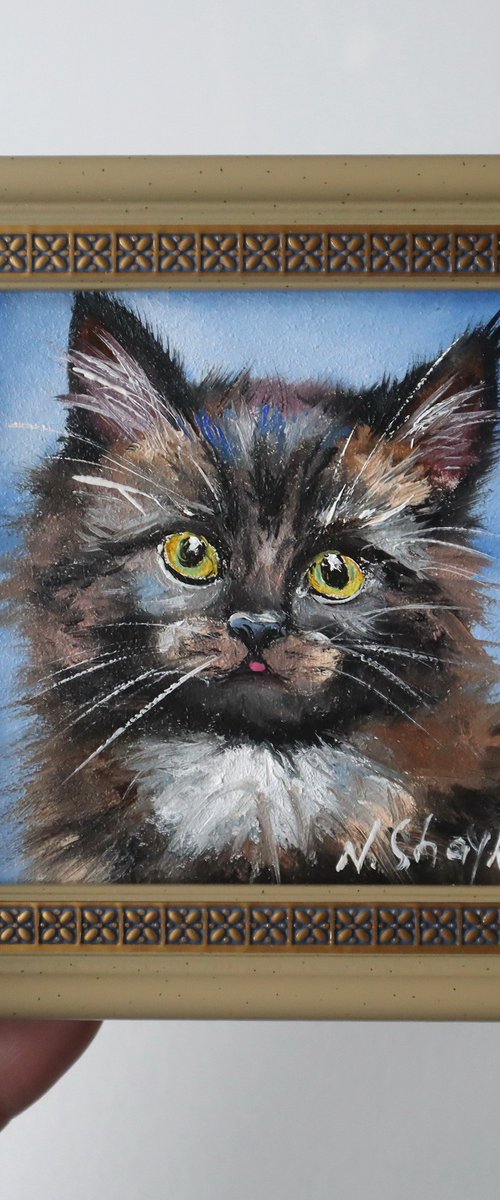 Little Cat Painting by Natalia Shaykina