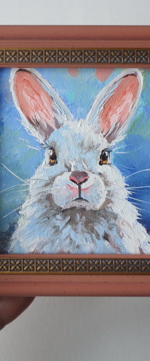 Funny Bunny Painting by Natalia Shaykina