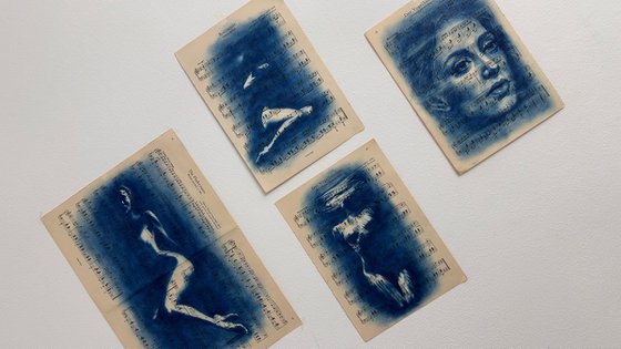 Muse №5 -Blue Female Portrait