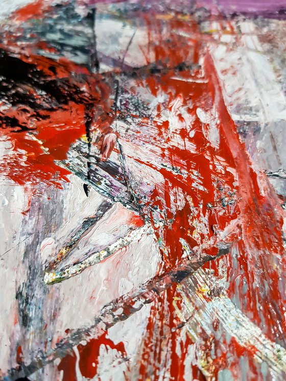 - DONU - (H)96x(W)120 cm. Style of Willem de Kooning. Abstract Expressionism Painting