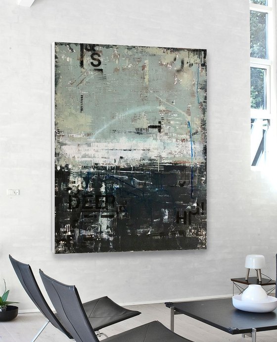 DEEP 48"x60" 120x152 cm XL CONTEMPORARY ART by Bo Kravchenko