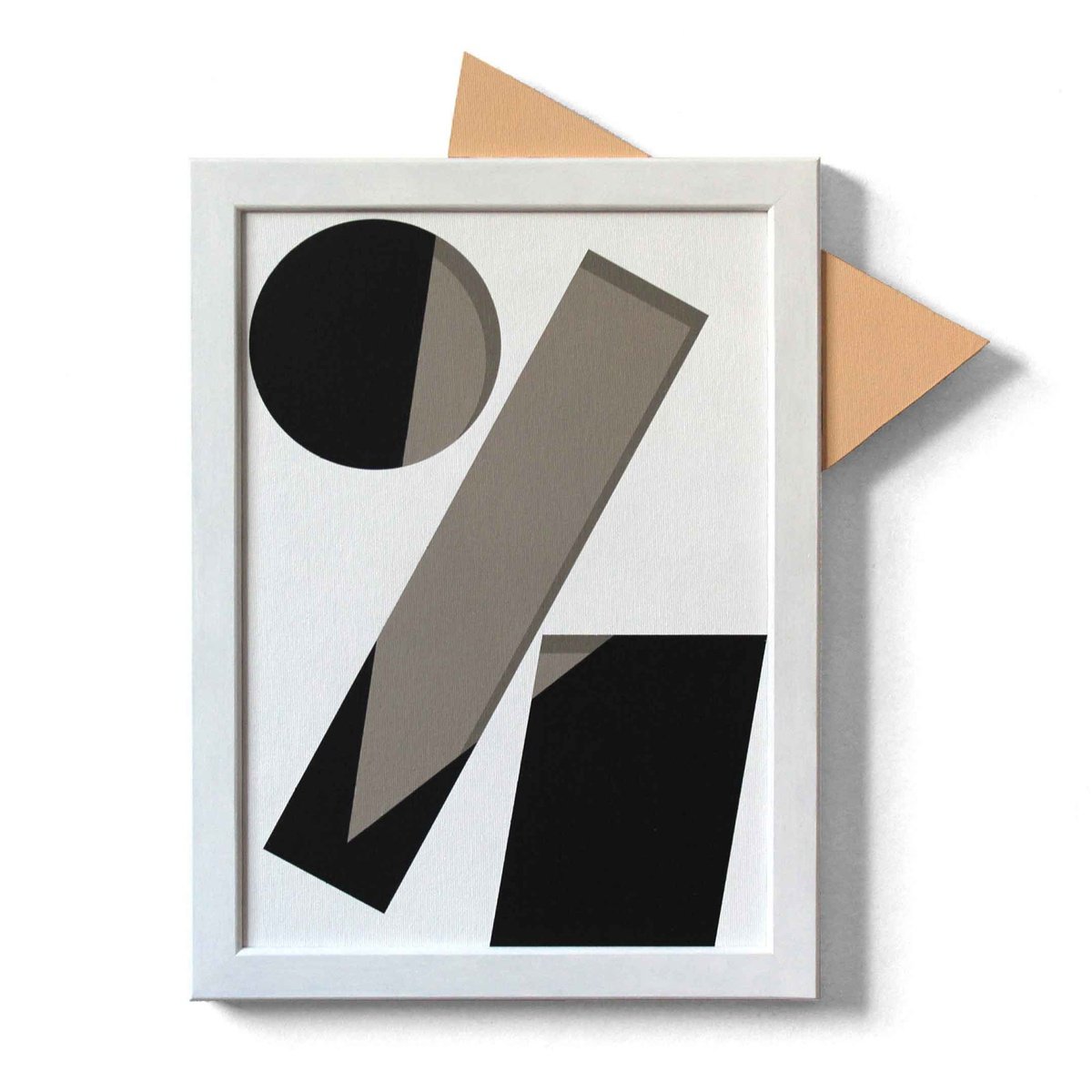 Geometric Abstract Acrylic Painting By Martin Singer, 16 X 20", C1T3T-24, Original Artwork