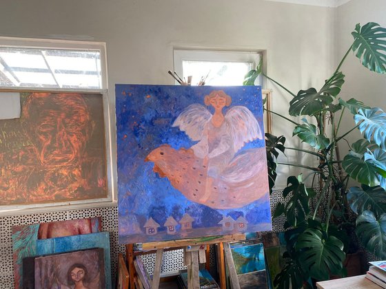 Angel Painting - Blue dream story