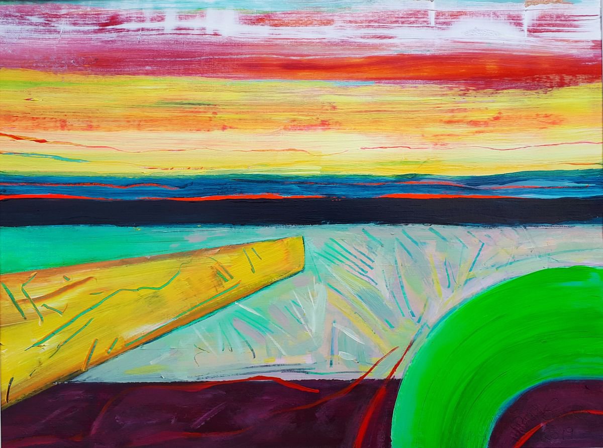 Sand Rainbow By Frank Barnes, 16 X 12, Artwork For Sale On Artfinder