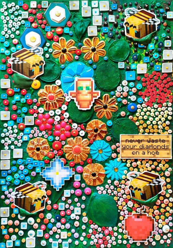 Neoflora. Virtual blooming in Minecraft style