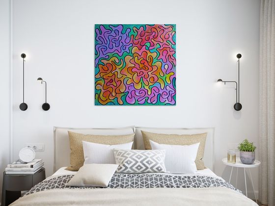 FIVE STYLISED ROSES