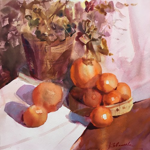 Still life in warm colors by Andrii Kovalyk
