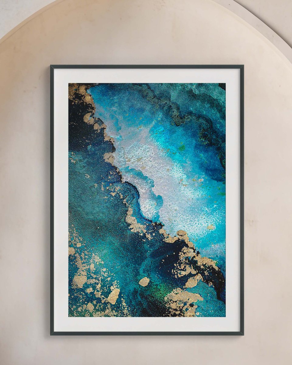 Abstract Photograph By Lynne Douglas, 32 X 42", Blue Zenith, Original Artwork