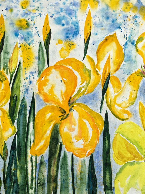 Irises Painting