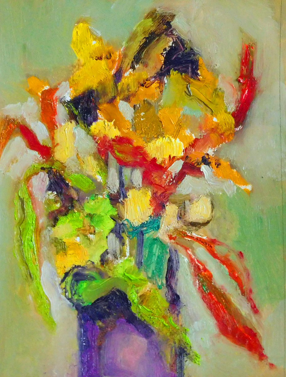 Dramatic Dried Flower Rendering No. 7 by Ann Cameron McDonald