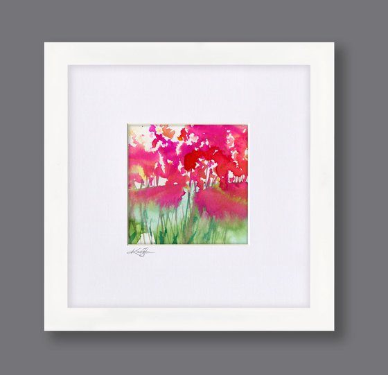 A Walk Among The Flowers 12 - Abstract Floral Watercolor painting by Kathy Morton Stanion