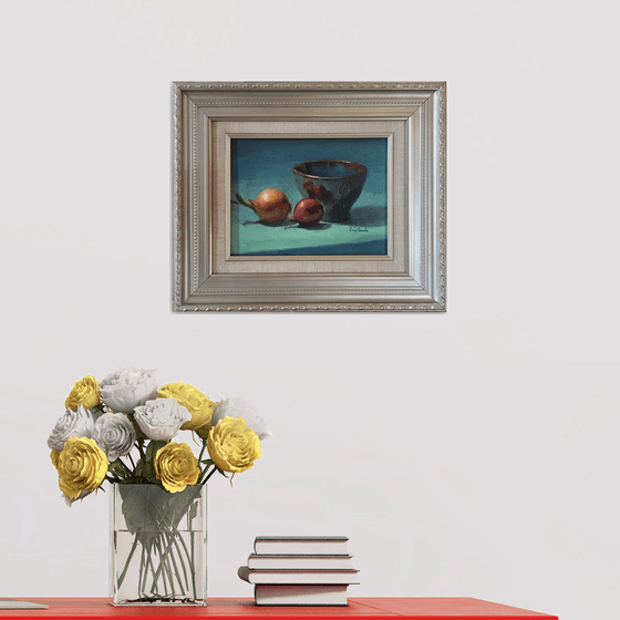 Still Life with Onions (framed)