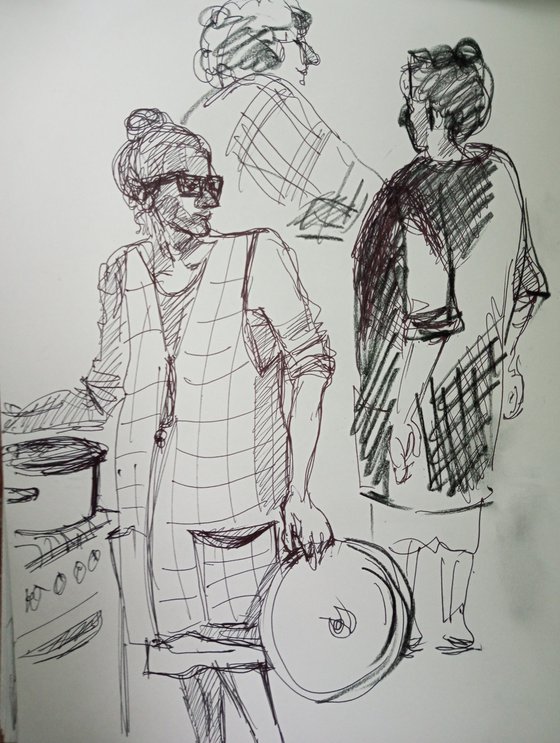 Lifestyle/ sketches in the kitchen