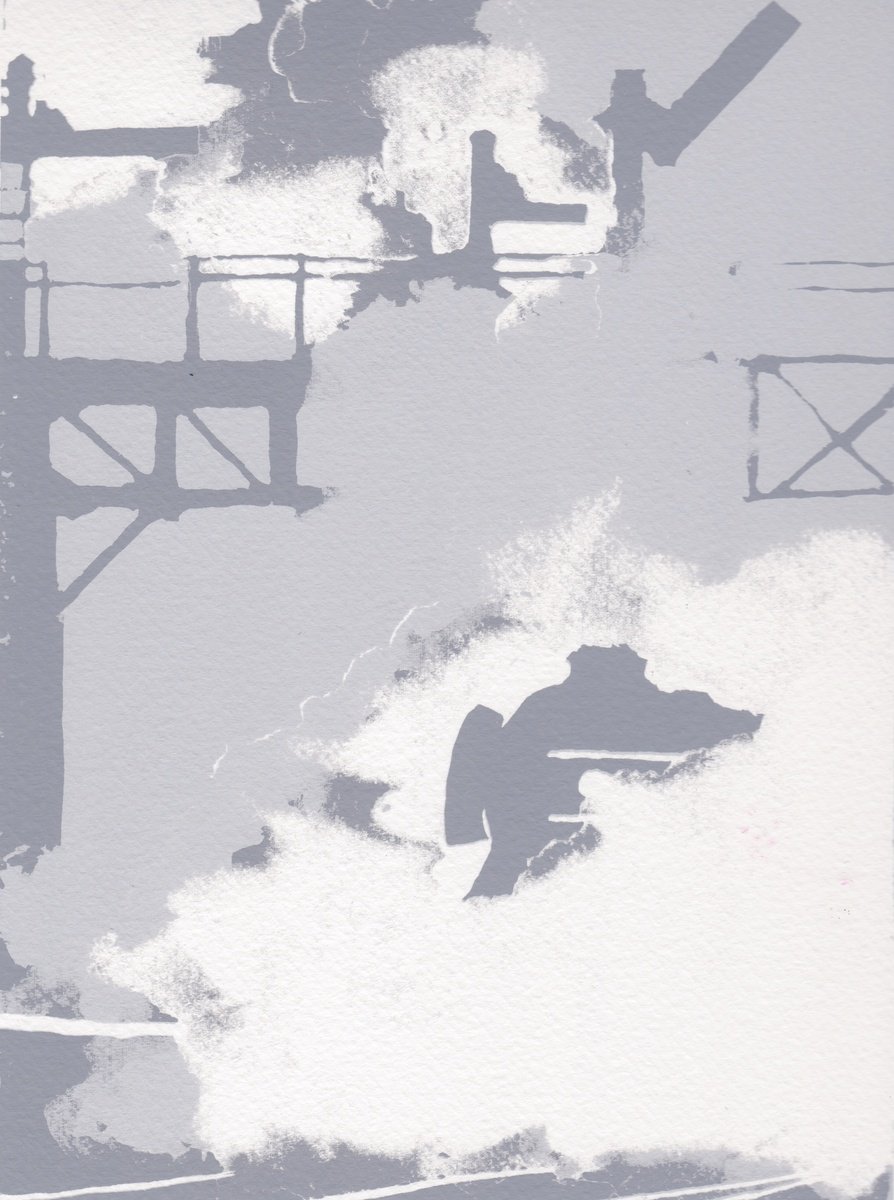 Impressionistic Transport Screenprint By Ian Scott Massie, 11 X 15, The Flying Scotsman, Original Artwork