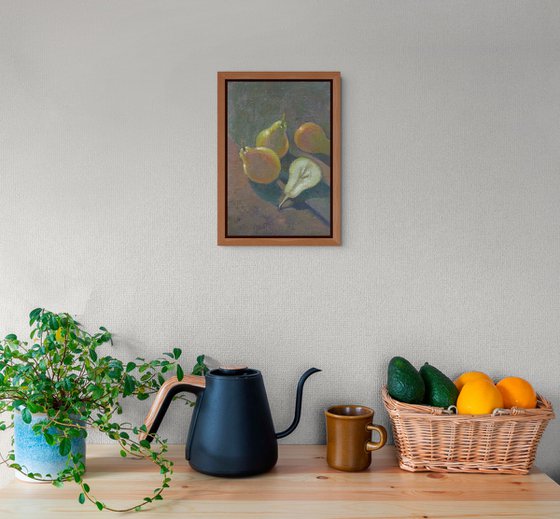 Still Life with Sliced Pear