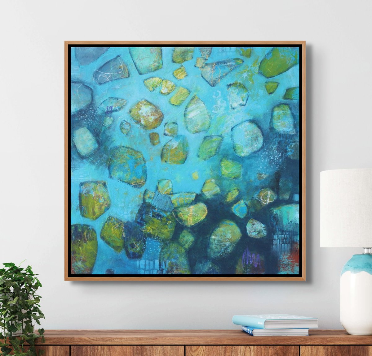 Expressive Abstract Painting By Sage Mountain Studio, 30 X 30", Take My Hand, Original Artwork