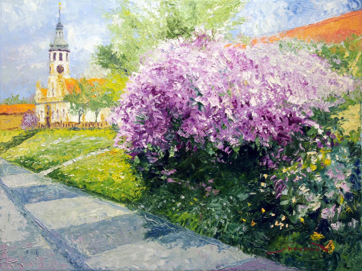Prague Spring Loreta Lilacs by Yuriy Shevchuk